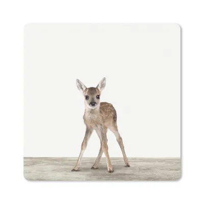 Produktbild von MuchoWow® Mauspad Mousepad Tiere - Hirsche - Baby 20x20 cm - Mousepads - Maus Mat - Pad - Mausunterlage - Desk Mat - Bureauartikeln