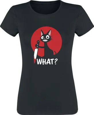 Produktbild von Tierisch T-Shirt Damen What? schwarz M