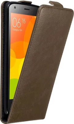 Produktbild von Cadorabo Hülle für Xiaomi Mi 2 Schutz Hülle in Braun Flip Etui Handyhülle Case Cover