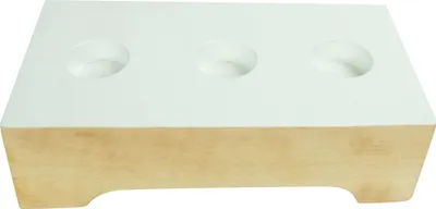 Immagine prodotto di Fine Asianliving Japandi Portacandele in legno di mango fatto a mano bianco W26xD13xH7cm