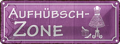 Produktbild von Blechschild Hinweis 27x10cm AufhübschZONE Dekoration