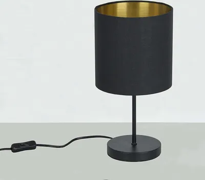 Produktbild von Tischleuchte *SOUL* Stoffschirm schwarz-golden