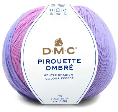 Produktbild von DMC Pirouette Ombré – XXL-Knäuel, 400g, sanfte Farbverlaufung (1000 m) (Farbe 104)