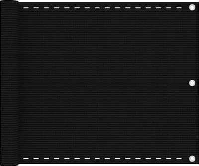 Obrázok produktu pre Balkónová markíza čierna 75x500 cm HDPE