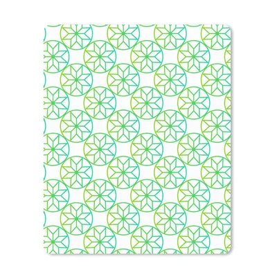 Produktbild von MuchoWow® Mauspad Mousepad Grün - Sterne - Kreis 19x23 cm - Mousepads - Maus Mat - Pad - Mausunterlage - Mauspads - Spielen