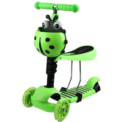Image de Scooter enfant 2en1 LIENKA avec roues LED, vert