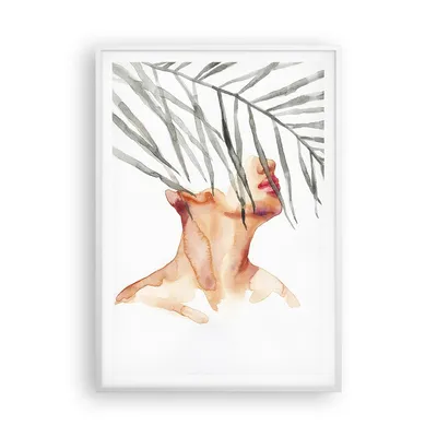 Produktbild von Gerahmtes Poster - Weißer Rahmen - Gesicht Körper Mann - 70x100 cm - Wand Bild - Wanddeko - Wandbilder - Kunstposter - Wandposter - Bilderrahmen - Bilder - Kunstdruck - P2WPA70x100-5171