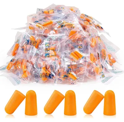 Produktbild von Ohrstöpsel zur Geräuschunterdrückung 50 Paar, ultraweiche Schaumstoff-Ohrstöpsel, wiederverwendbar, Orange