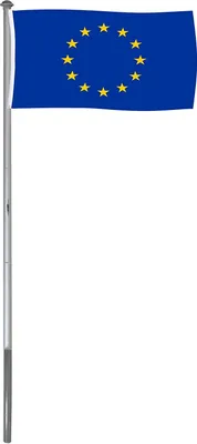 Produktbild von Brubaker Aluminium Fahnenmast Flaggenmast 6 m inklusive Deutschland Flagge + Europa Flagge 150 x 90 cm und Bodenhülse
