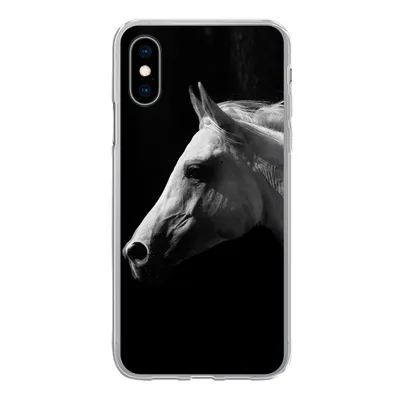 Produktbild von MuchoWow® Handyhülle Schutzhülle Hülle für iPhone X Pferde - Tiere - Porträt Silikon Softcase Handy Hülle