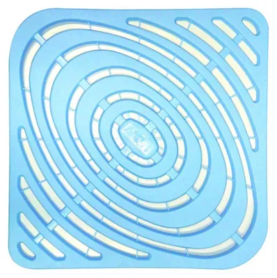 Image de Tapis de douche carré en plastique "Gemma" - Bleu - 54 x 54 cm