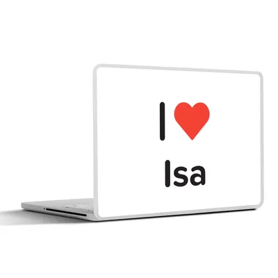 Produktbild von MuchoWow® Laptop Aufkleber Sticker Cover Ich liebe - Isa - Girl 30x21 cm - Sticker für Laptop - Selbstklebend