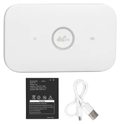 Immagine prodotto di Hotspot mobile 4G LTE 300 Mbit/s, dispositivo WLAN portatile, router tascabile wireless, supporta 10 utenti con slot per scheda SIM per viaggi, bianco