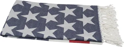 Produktbild von Hamamtuch Strandtuch 100x180 cm blau rot "USA"