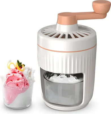 Produktbild von Rasierte Eismaschine, Handkurbel-Slushie-Make, Ice Shaver Eismaschine Wassereis Eisschnee Schneeeis Eisbearbeitung Eis mit Edelstahlklingen