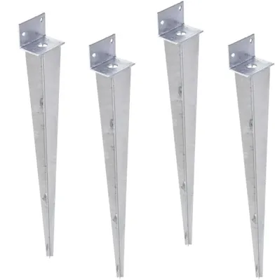 Produktbild von Set Einschlag-Bodenhülse L 40 x 500 mm Pfostenträger Einschlaghülse Feuerverzink 4 Stück