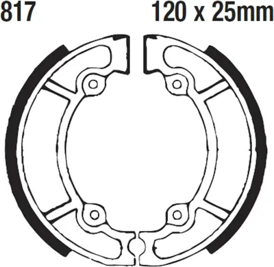 Immagine prodotto di Ganasce freno EBC con molle 817 D.120mm per Aprilia