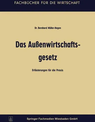 Obrázek produktu pro Das Außenwirtschaftsgesetz