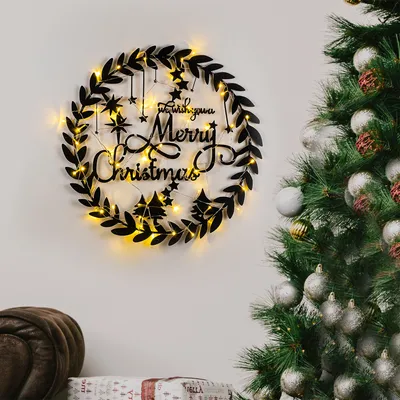 Produktbild von Wallity, XMASBLACK - 010, Wandskulptur, Schwarz, 100 % METALL, 59 x 56 cm