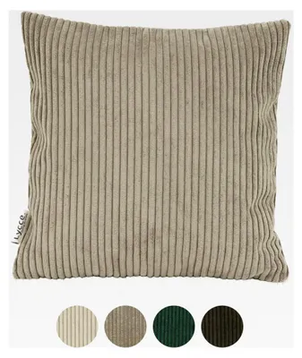 Produktbild von Kissenbezug 40x40 cm in Taupe - Weicher Cordstoff, Dekoratives Zierkissen für ein gemütliches Zuhause
