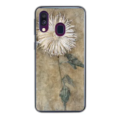 Produktbild von MuchoWow® Handyhülle Schutzhülle Hülle für Samsung Galaxy A40 Chrysantheme - Piet Mondrian - Alte Meister Silikon Softcase Handy Hülle - Handy-Tasche