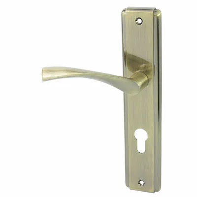 Produktbild von DOMINO Türgriff 72 Drückergarnitur PZ-Profilzylinder Set | Türklinke für Zimmertür, Bürotür, Kellertür & Innentür | aus Aluminium | Bronze | ROMANA M3