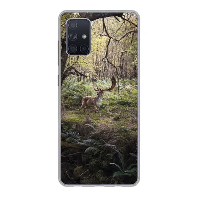 Produktbild von MuchoWow® Handyhülle Schutzhülle Hülle für Samsung Galaxy A51 5G Waldtier - Hirsch - Sonne Silikon Softcase Handy Hülle - Abbildung