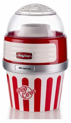 Image de Ariete 2957/00 popcorn popper Rouge, Transparent, Blanc 2 min 1100 W