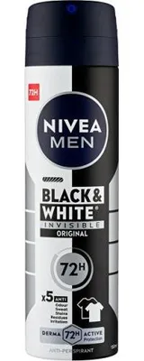 Obrázek produktu pro Nivea - Invisible For Black & White Power Antiperspirant - Antiperspirant ve spreji pro mue 150 ml