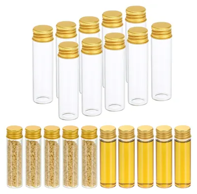 Glasfläschchen 20 ml, 20 Stück, mit Schraubdeckel, auslaufsicher