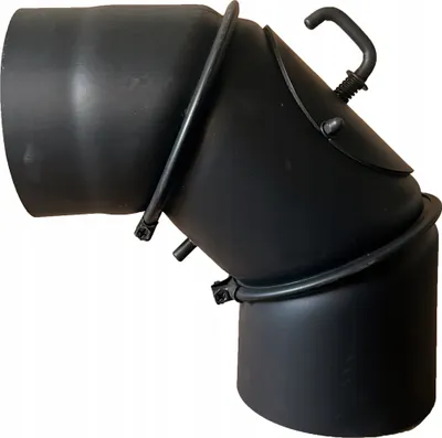 Produktbild von Ofenrohr 150 mm Bogen 3-Segment Stahlblech mit Tür Kaminrohr Knie Bogen