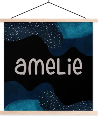 Produktbild von MuchoWow® Textilposter Amelie - Pastell - Mädchen 120x120 cm mit holzfarbenen Rahmen - Textil-Poster