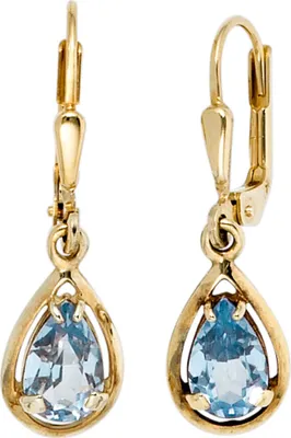 Produktbild von JOBO Boutons 333 Gold Gelbgold 2 Spinelle blau Ohrringe Ohrhänger