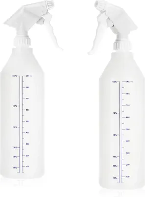 Obrázok produktu pre COM-FOUR® 2x postrekovacia fľaša s vodnou stupnicou - postrekovač so závitom 28/400 pre domácnosť, záhradu, dielňu, auto - fľaša s rozprašovačom a nastaviteľnou tryskou - 900 ml