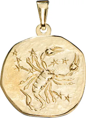 Produktbild von Sternzeichen Skorpion - Anhänger aus 333 Gold Gelbgold Halsschmuck Uni