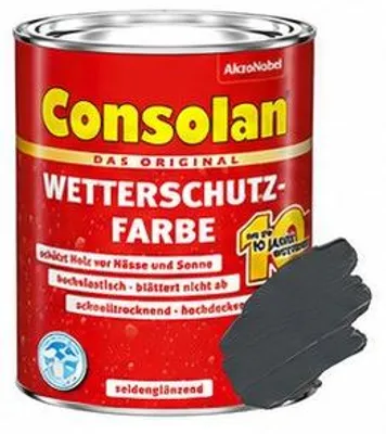 Produktbild von Consolan Wetterschutz-Farbe 0,75 L schiefer