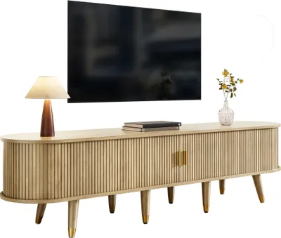 Image de Meuble TV Fortuna Lai avec portes coulissantes, meuble TV, support TV, meuble TV bas, support TV. Design unique.