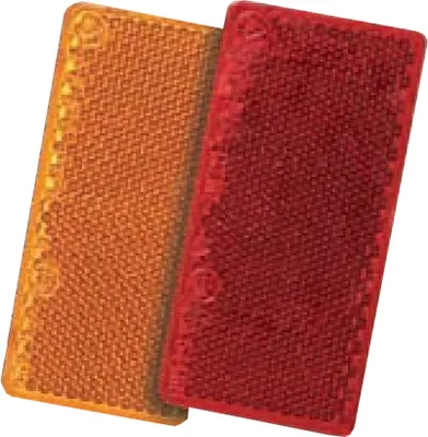 Obrázek produktu pro IWH přívěsek s odrazkou, hranatý, 71 x 35 mm, červený