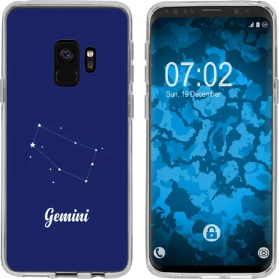 Produktbild von PhoneNatic Case kompatibel mit Samsung Galaxy S9 Silikon-Hülle SternzeichenGemini M12