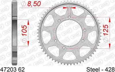 Produktbild von AFAM Kettenrad Stahl Standard - 428