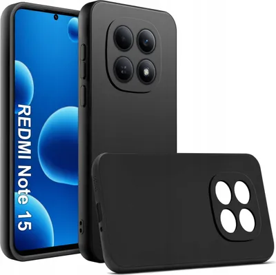 Immagine prodotto di Custodia slim in silicone nero opaco per Xiaomi Redmi Note 15 4G