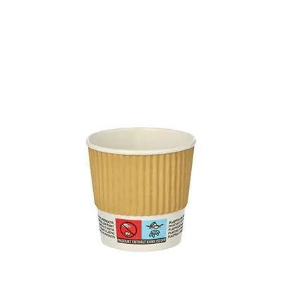 Produktbild von Papstar Einweg-Kaffeebecher, Pappe "pure", 0,1 l doppelwandig, 20 x 25 Stück