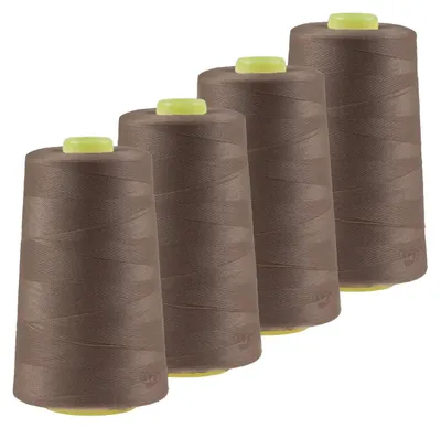 4 x 4572m Polyester Overlock Garn zartes beigeviolett