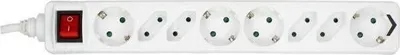 Obrázok produktu pre Microconnect GRU0083W, 3 m, Vnútorný, Typ F, Typ F, Biela, 8 AC zásuvky/AC zásuviek