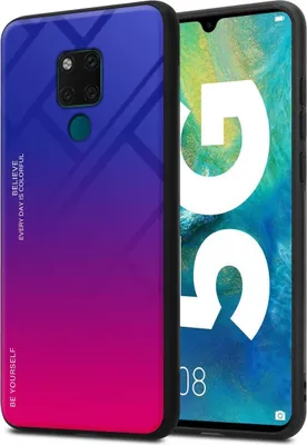 Produktbild von Cadorabo Hülle für Huawei MATE 20 Schutz Hülle in Schwarz Handyhülle TPU Etui Cover Case Tempered Glas