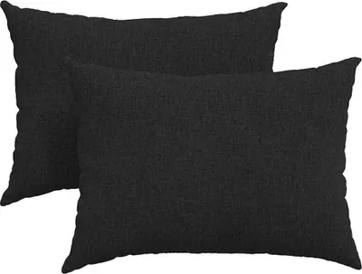 Zdjęcie produktu dla vidaXL Poduszka na sofę 2 szt. czarna 70 x 50 cm tkanina
