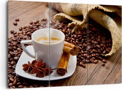 Produktbild von Bild auf Leinwand - Leinwandbild - Kaffee schwarz Frühstück Schokolade - 165x110cm - Wand Bild - Wanddeko - Leinwanddruck - Bilder - Kunstdruck - Leinwand bilder - Wandkunst - CE165x110-2152