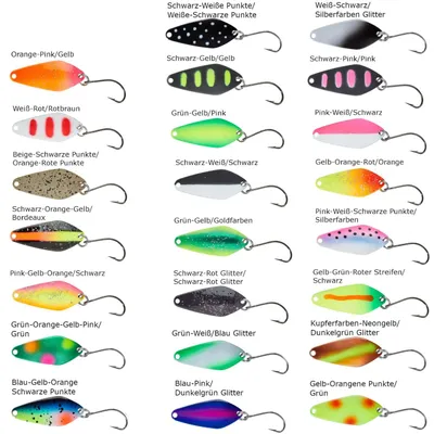 Produktbild von Balzer Spoon Searcher 2,1g - Forellenblinker, Farbe:Weiß-Schwarz/Silberfarben Glitter