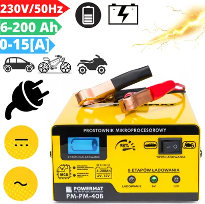Produktbild von Autobatterie Ladegerät 6V 12 V Batterieladegerät KFZ Autoladegerät 6/12V
