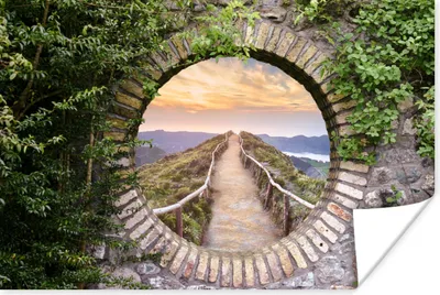 Produktbild von MuchoWow® Poster Brücke - Meer - Blick - Sommer 180x120 cm - Fotoplakat